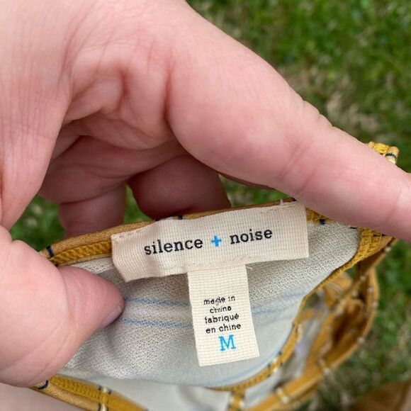 Silence + Noise Mustard Yellow Striped Bralette | M - Picture 3 of 3